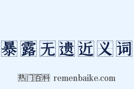 暴露无遗近义词是什么意思的图片